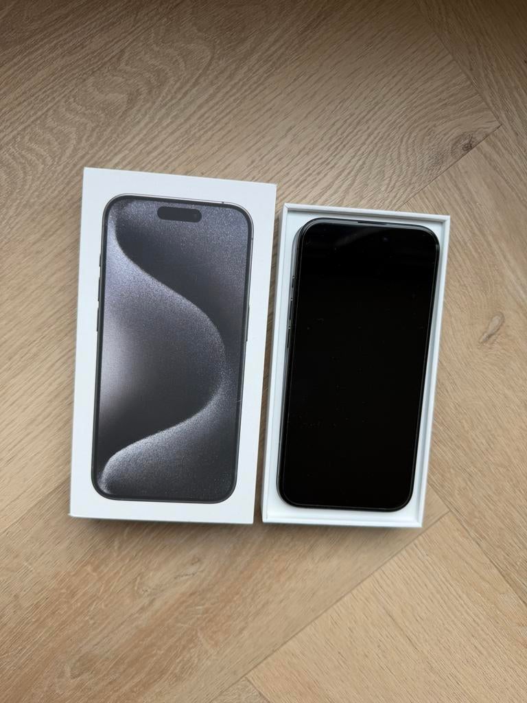 Nette iphone 15 pro 128 gb black titanium, Telecommunicatie, Mobiele telefoons | Apple iPhone, 128 GB, Zwart, Ophalen of Verzenden