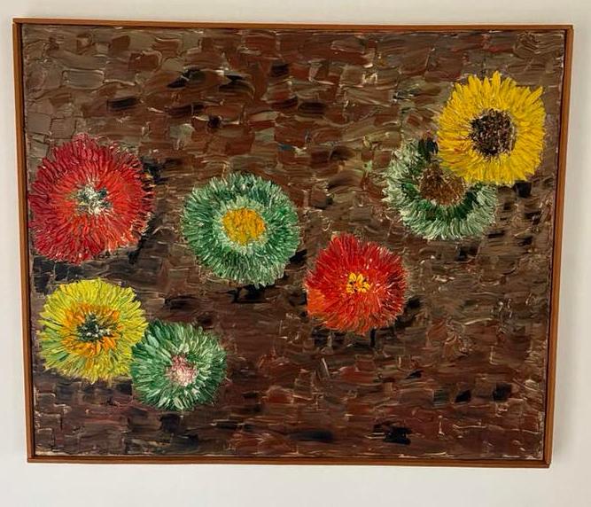 Bloemstilleven Deurman '70 - Kleurrijke Chrysanten, Ophalen of Verzenden