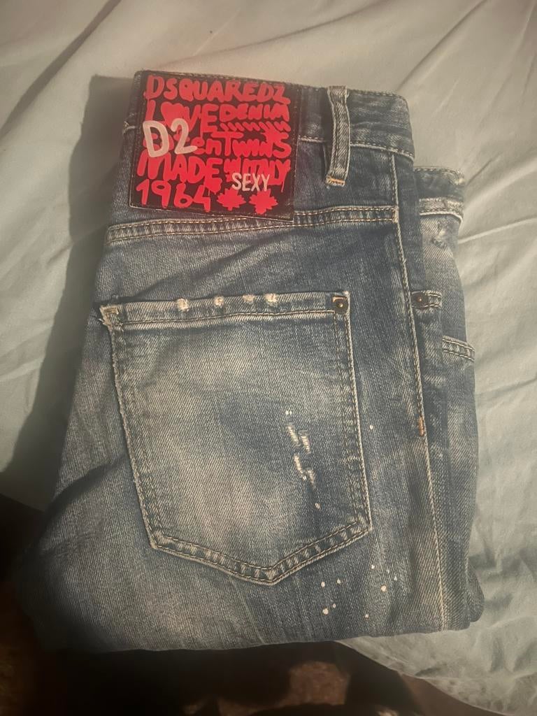 Dsquared jeans slim fit 48dsq2, Kleding | Heren, Ophalen of Verzenden, Zo goed als nieuw, Blauw, W33 - W34 (confectie 48/50)