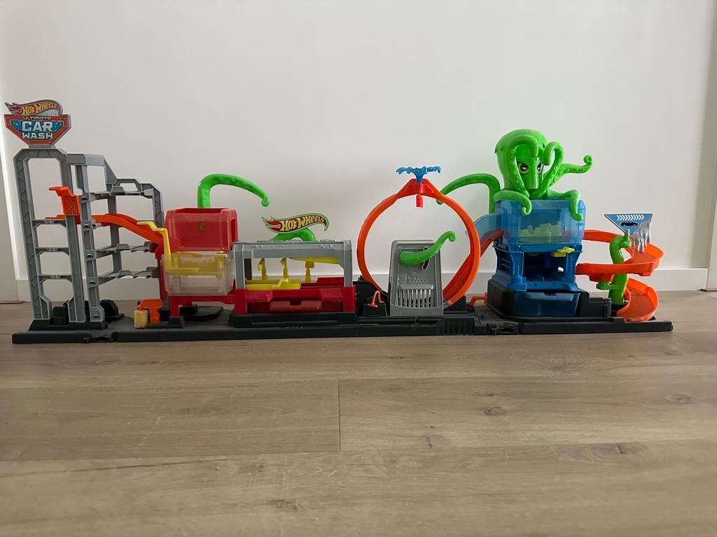 Hotwheels octo car wash, Ophalen, Zo goed als nieuw, Handmatig, Hot Wheels