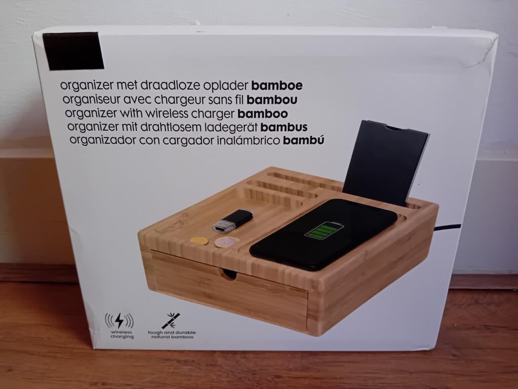 Organizer met draadloze oplader BAMBOE, Ophalen of Verzenden, Nieuw, Overige merken