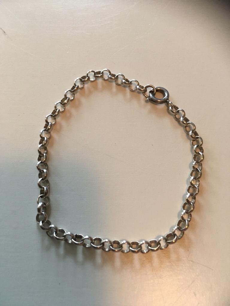 Kleine Zilveren Jasseron Armband ( in Hilversum ), Sieraden, Tassen en Uiterlijk, Armbanden, Ophalen of Verzenden, Gebruikt, Zilver