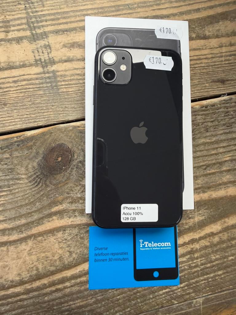 Iphone 11 black 128 GB met garantie 100%, Ophalen of Verzenden, Zo goed als nieuw, Overige typen, Apple iPhone