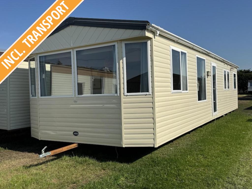 ABI winterhard chalet met 3 slk en CV zonder vaste meubels, Caravans en Kamperen, Stacaravans, Tot en met 6