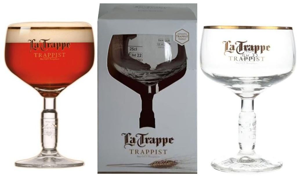 6 Nieuwe La Trappe bierglazen 25 cl, Ophalen of Verzenden, Nieuw, Glas of Glazen, La Trappe
