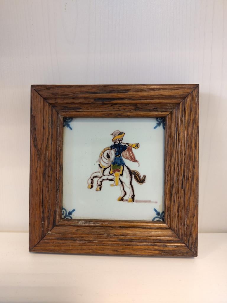 Oudhollandse tegel in lijst, Tichelaar Makkum, Antiek en Kunst, Antiek | Wandborden en Tegels, Ophalen