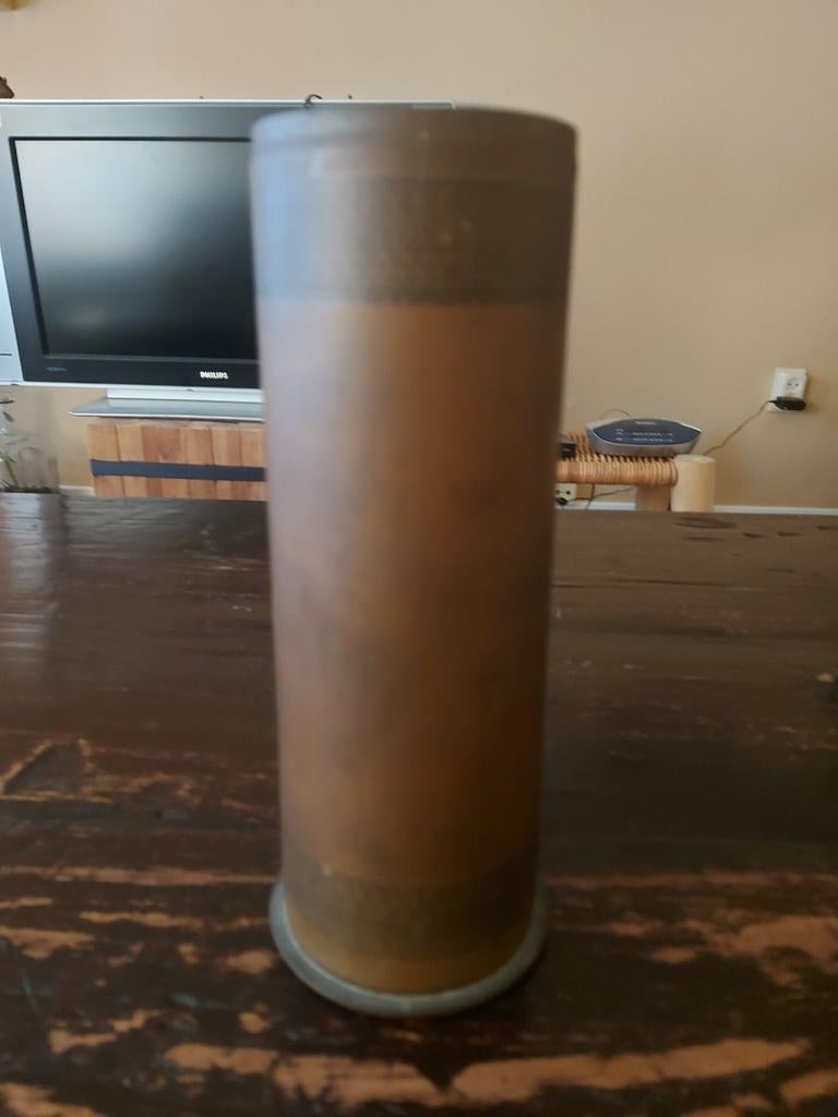 WO1 Granaathuls 1917 - 9x23cm - Zelf Poetsen, Ophalen, Landmacht, Overige gebieden, Hulzen of Bodemvondsten