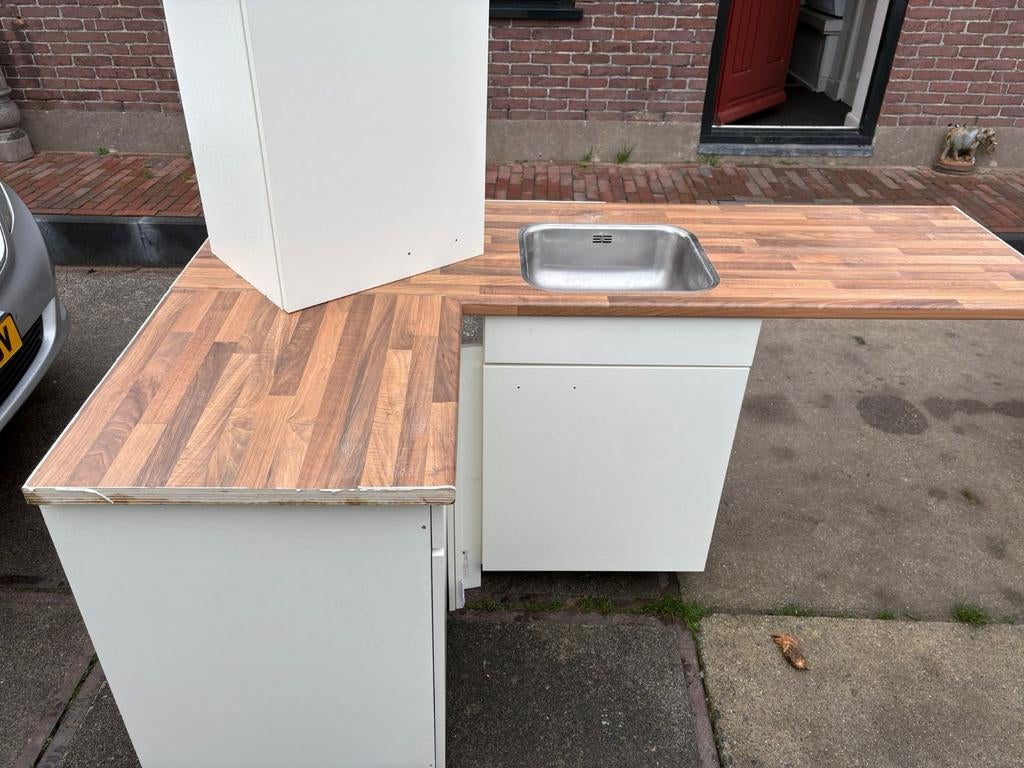 Hoekkeukenblok - Zo goed als nieuw, 1 jaar oud, Huis en Inrichting, Keuken | Complete keukens, Ophalen