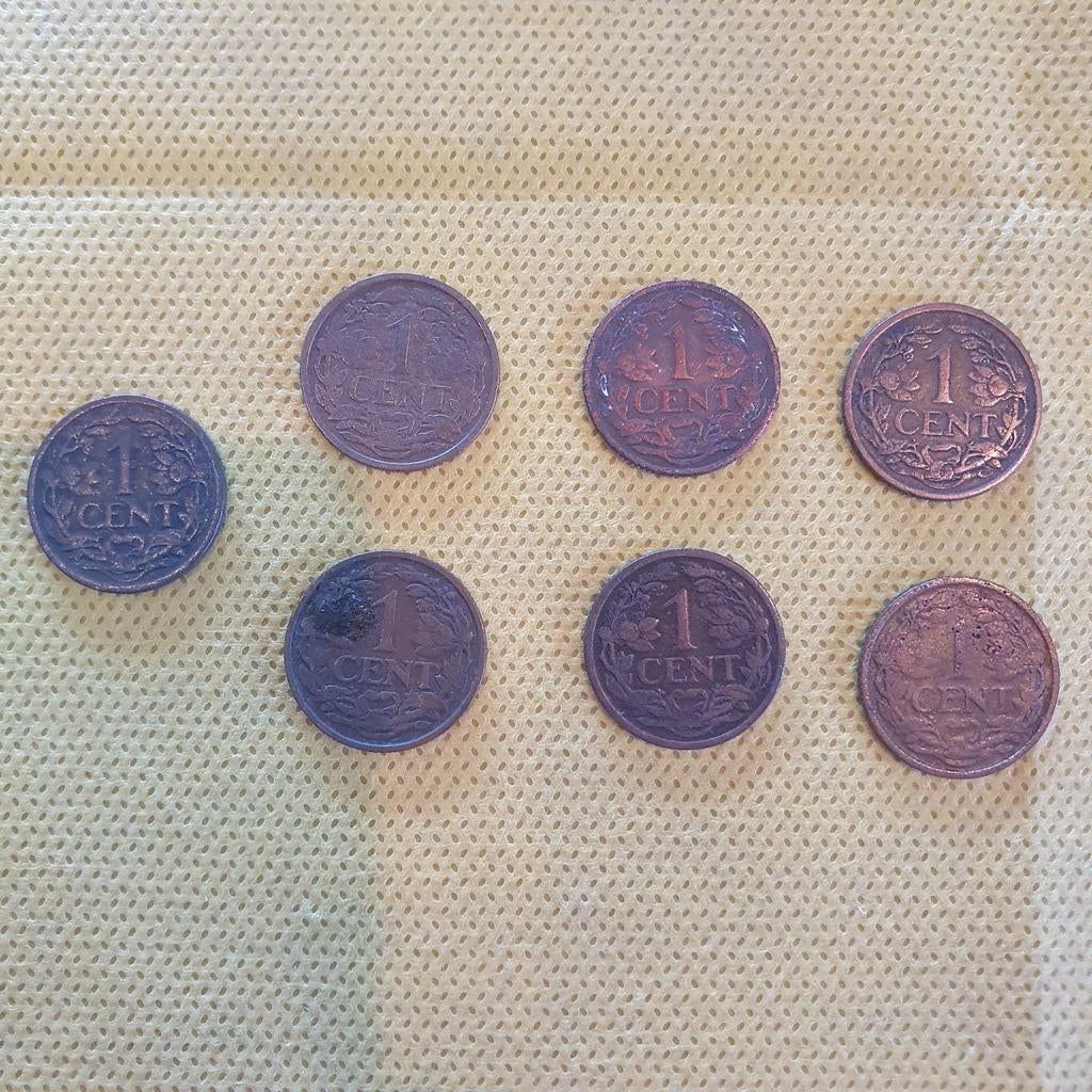 7 Nederlandse 1 cent munten, Postzegels en Munten, Ophalen of Verzenden