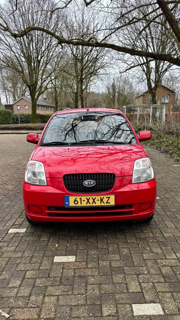 Kia Picanto 1.0 2007 Rood, Auto's, Kia, Voorwielaandrijving, 4 cilinders, 61 pk, Origineel Nederlands