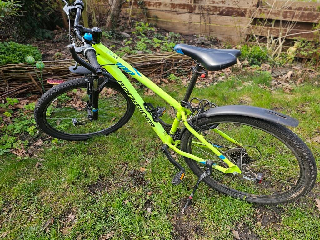 Rockrider st100 neon mountainbike decathlon, Fietsen en Brommers, Fietsen | Crossfietsen en BMX, Ophalen, 24 inch of meer, Gebruikt