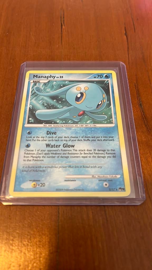 Holo Manaphy 2/17 uit POP Series 6, Ophalen of Verzenden, Zo goed als nieuw, Losse kaart