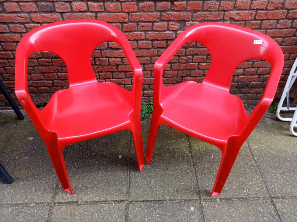 2 x rode fauteuil Henry Massonnet, Antiek en Kunst, Kunst | Designobjecten, Ophalen