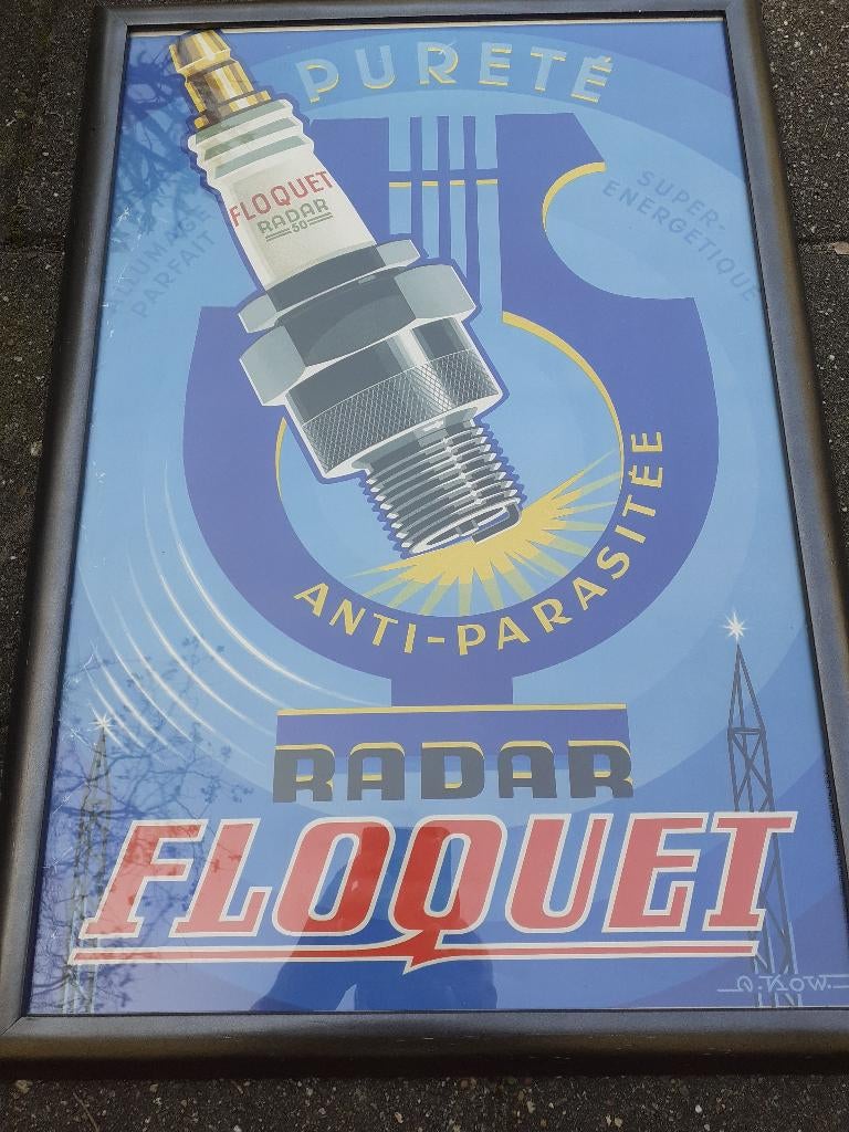 Poster Floquet Bougie, Verzamelen, Merken en Reclamevoorwerpen, Ophalen, Zo goed als nieuw, Reclamebord