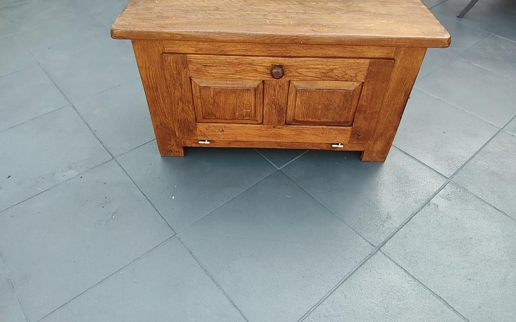 Prachtige eikenhouten dekenkist - Vintage opbergkist, Ophalen of Verzenden