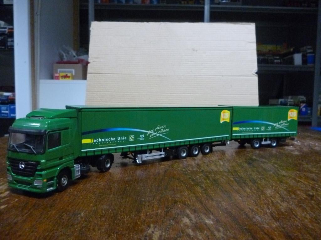 Mercedes Actros LZV Technische Unie, Hobby en Vrije tijd, Ophalen of Verzenden, Nieuw, Bus of Vrachtwagen, Lion Toys