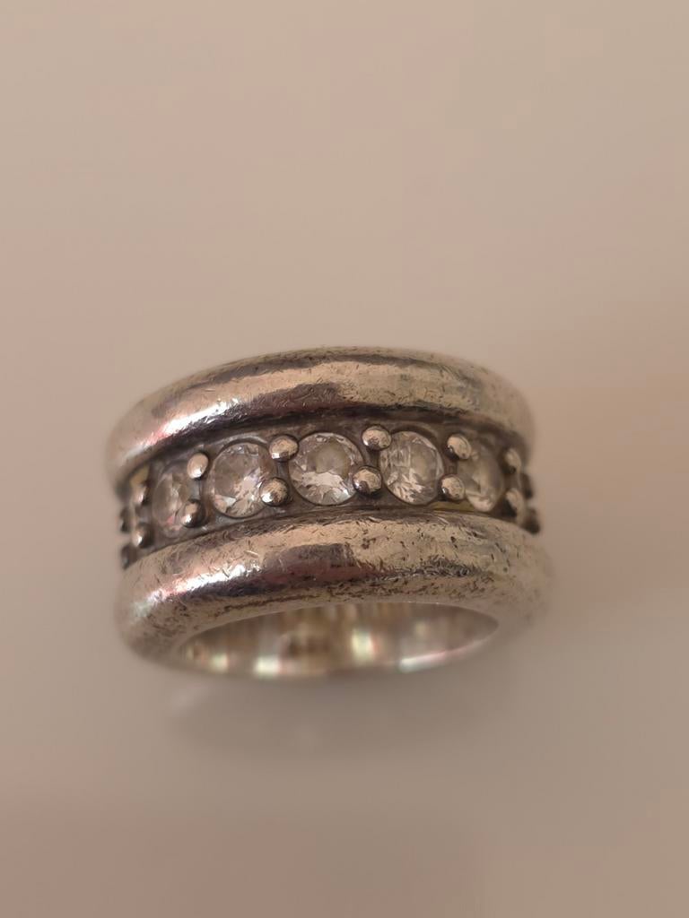 Grove sterling zilveren ring, Sieraden, Tassen en Uiterlijk, Ringen, Zwanensingel 239, 17 tot 18, Opallove, Dame