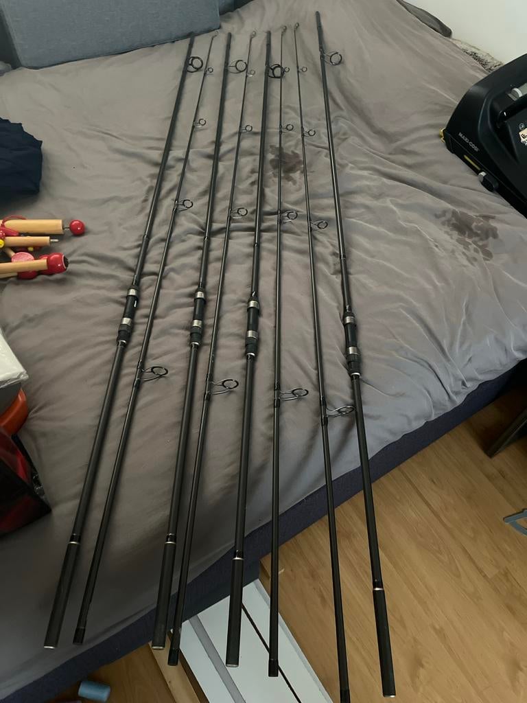 4x Shimano Force Master 2,5lb 12ft Karperhengels, Watersport en Boten, Hengelsport | Karpervissen, Ophalen, Gebruikt, Werphengel