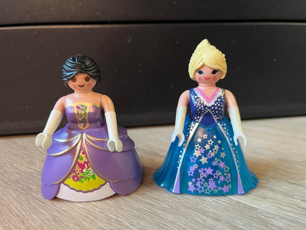 2 Playmobil prinsessen - paars en blauw, Kinderen en Baby's, Speelgoed | Playmobil, Ophalen of Verzenden, Zo goed als nieuw, Complete set