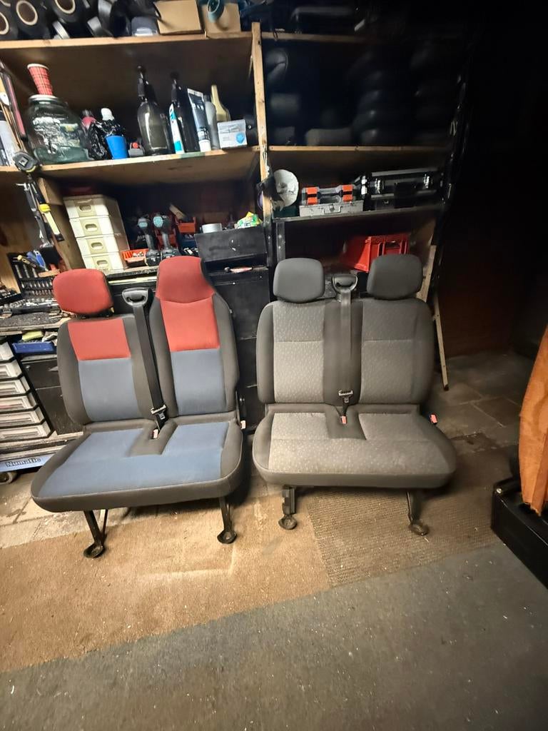 3 bijrijdersbanken voor Renault master opel movano nissan n4, Auto-onderdelen, Interieur en Bekleding, Ophalen of Verzenden, Gebruikt