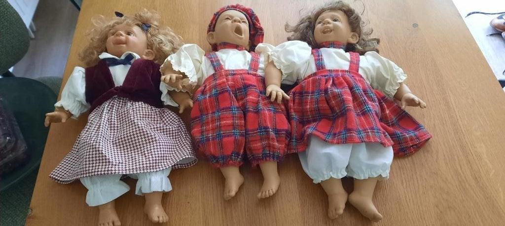 3 karakter poppen plus poppenwagentje, Verzamelen, Poppen, Gebruikt, Pop, Ophalen of Verzenden