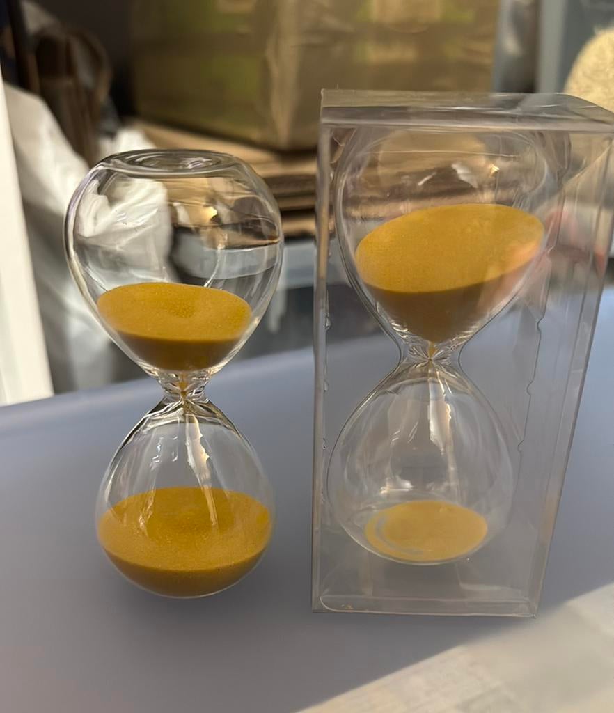 2 Zandlopers 15 min, Hobby en Vrije tijd, Ophalen, Zo goed als nieuw