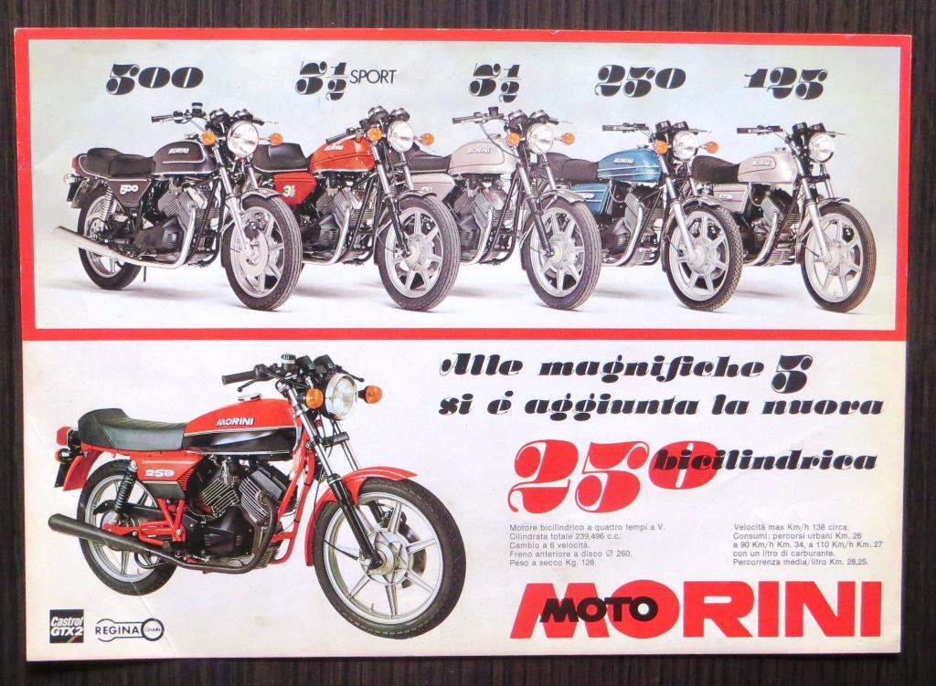 Flyer Morini 500, 350 (Sport), 250, 125 - 1978 (Italiaans), Verzenden, Overige merken