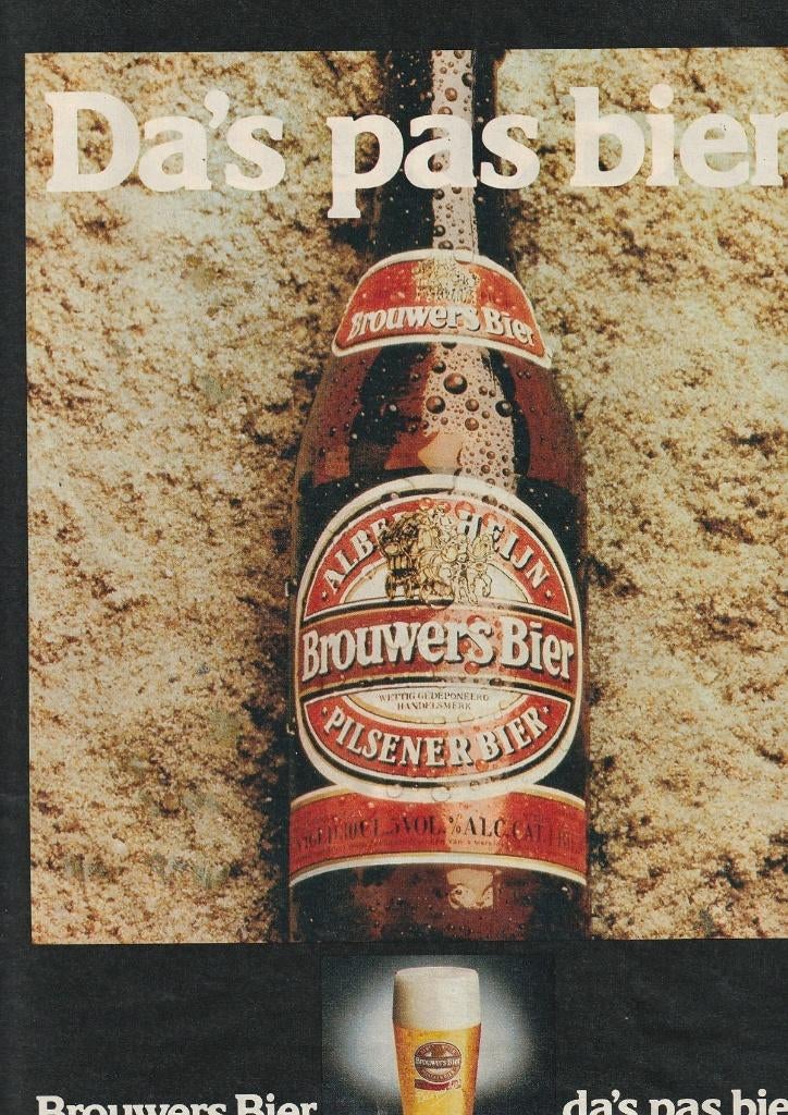 Retro reclame 1979 Brouwers pils bier da's pas bier, Verzenden, Overige typen