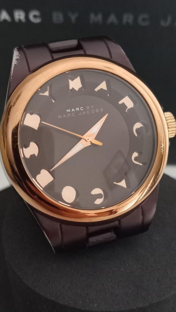Marc Jacobs Horloge - Chocolade Goud - Full Set, Overige merken, Overige materialen, Gebruikt, Verzenden