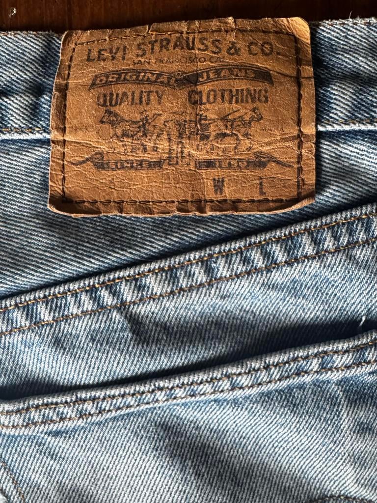Vintage Levi's Orange Tab Flair Jeans uit circa 1971 W29 L34, Ophalen of Verzenden, Gedragen, Blauw, W28 - W29 (confectie 36)