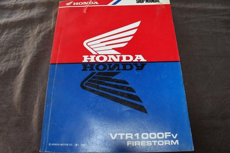 Honda VTR1000 Fv Firestorm 1997 motorcycle shop manual VTR, Motoren, Ophalen of Verzenden, Honda