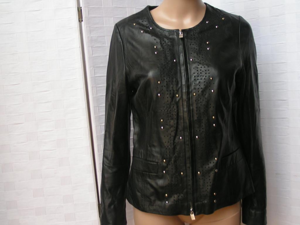 CAROLINE BISS echt leren jas,Mt 38 topstaat, Maat 38/40 (M), Tweedehands, Ophalen of Verzenden, Zo goed als nieuw