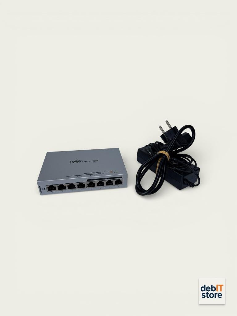 Ubiquiti - UniFi 8 poort POE switch - US-8-80W, UniFi, Info@debitstore.nl, Ophalen of Verzenden, Zo goed als nieuw