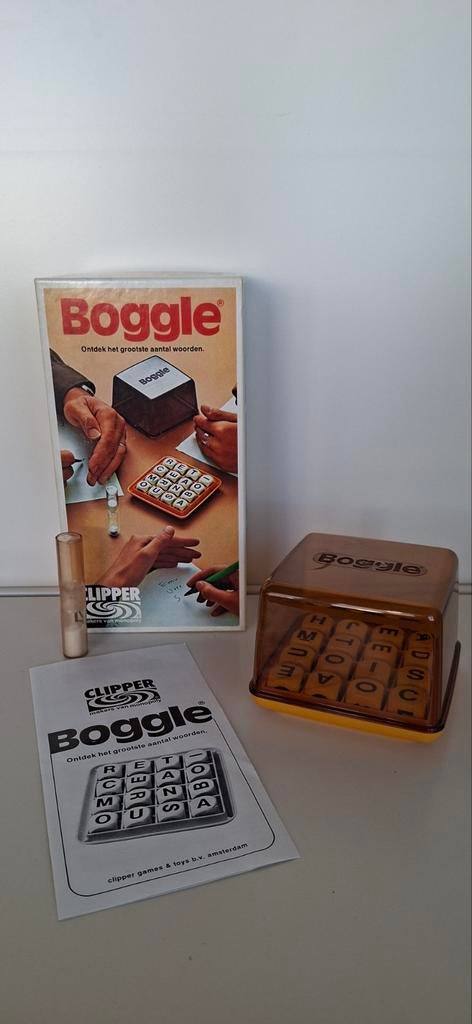 Vintage Boggle, Vijf spelers of meer, Ophalen of Verzenden, Zo goed als nieuw, Clipper