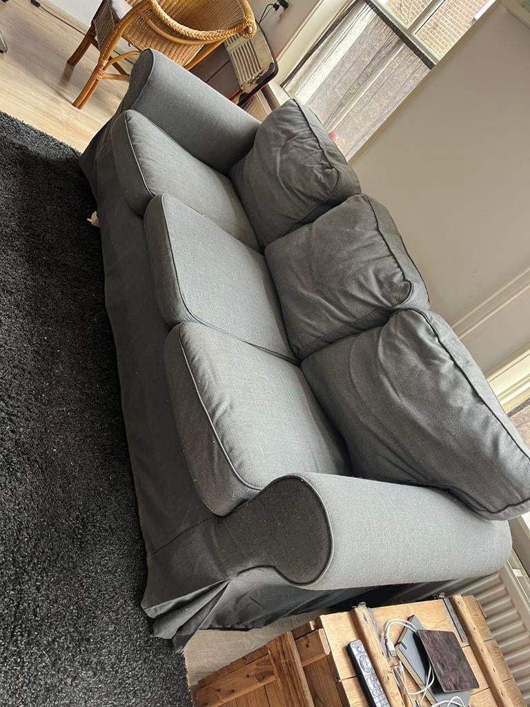 Ikea Ektorp 3 zits bank, donkergrijs, Ophalen, Gebruikt, Stof