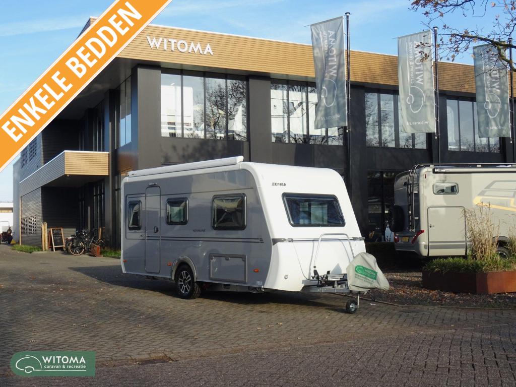 Eriba Novaline 470 Enkelbedden, Caravans en Kamperen, Standaardzit, Schokbreker, Bedrijf, Tot en met 3
