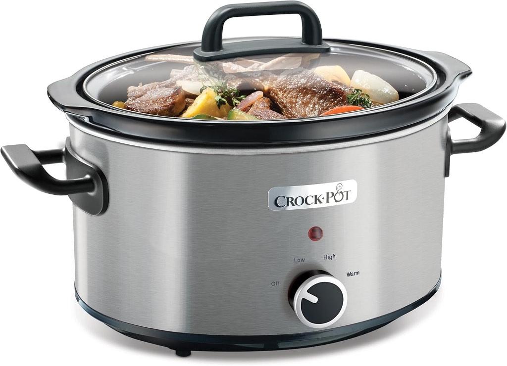 Crock Pot  Slowcooker 3,5l, type CSC025X, Ophalen, Zo goed als nieuw, Rvs, Kookpan of Snelkookpan