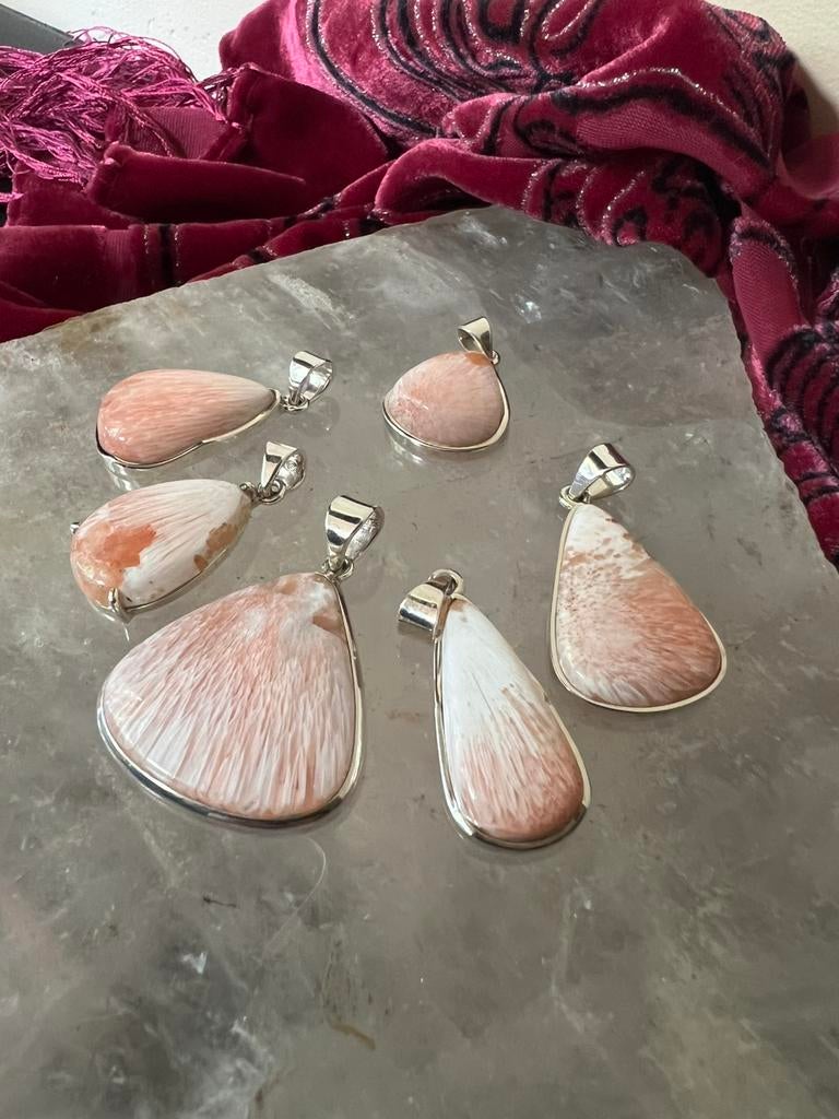 Scoleciet hanger innerlijke vrede inzicht derde oog magie, Nieuw, Ophalen of Verzenden, Roze, Met edelsteen