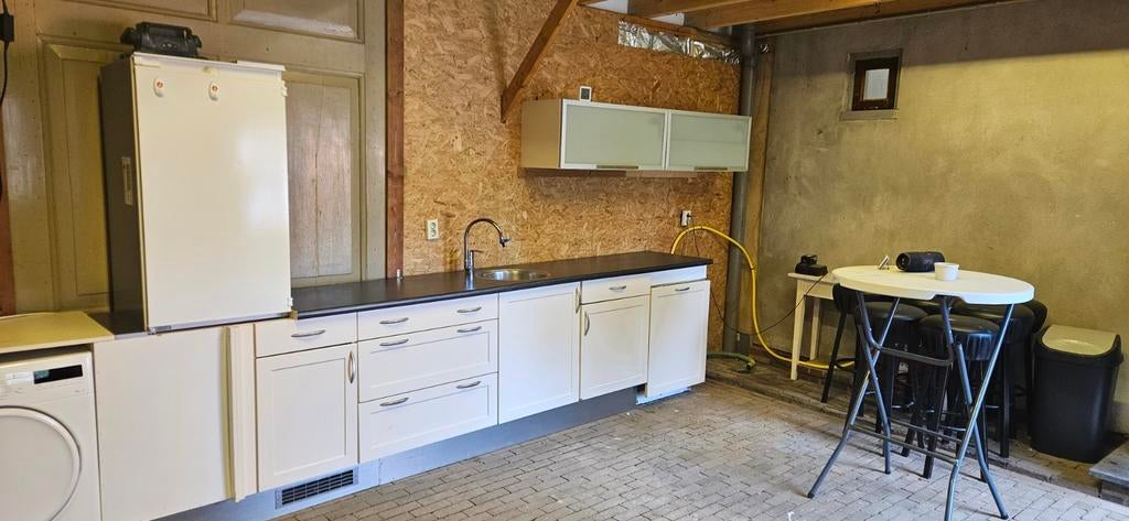 Noodkeuken / tijdelijke keuken, Ophalen, Gebruikt, Wit, Enkelwandige keuken