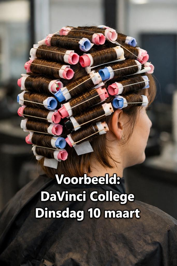 Model gezocht voor examen permanent krullen alleen indraaien