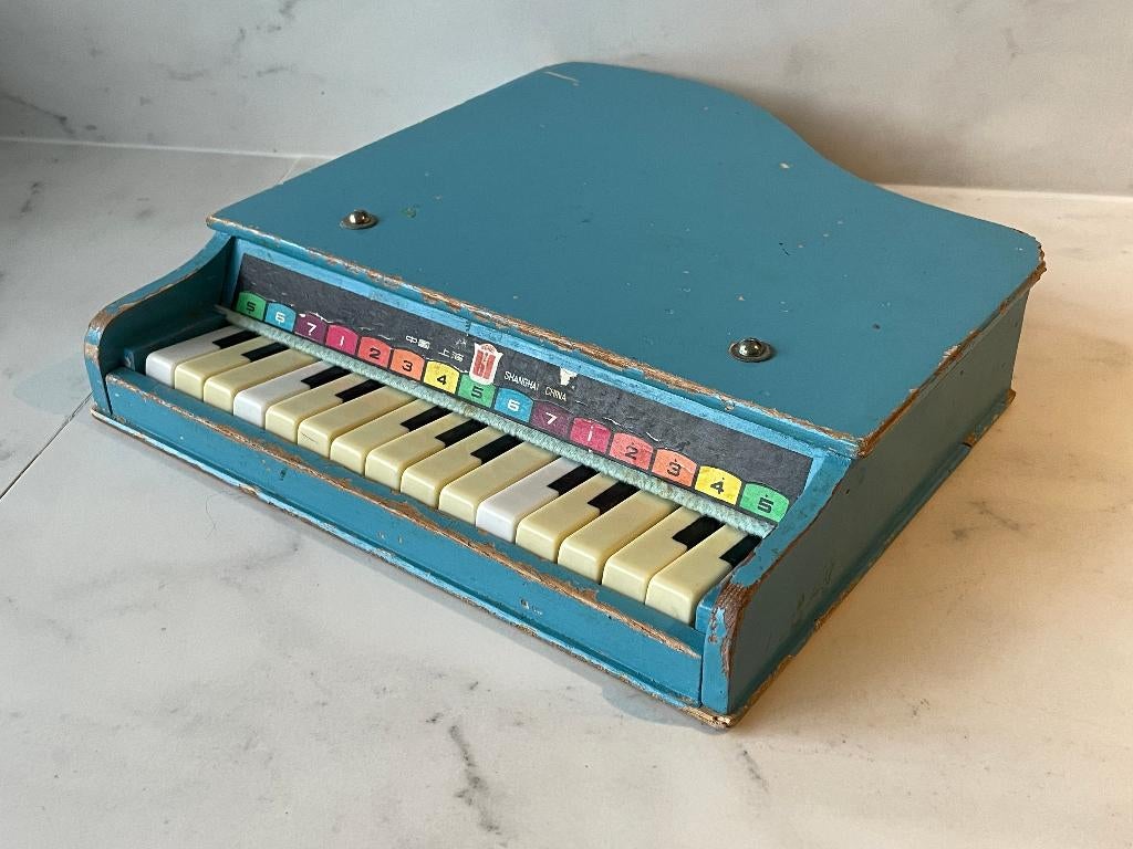 Vintage Chinese speelgoed piano (60's), Ophalen of Verzenden, Gebruikt, Overige typen