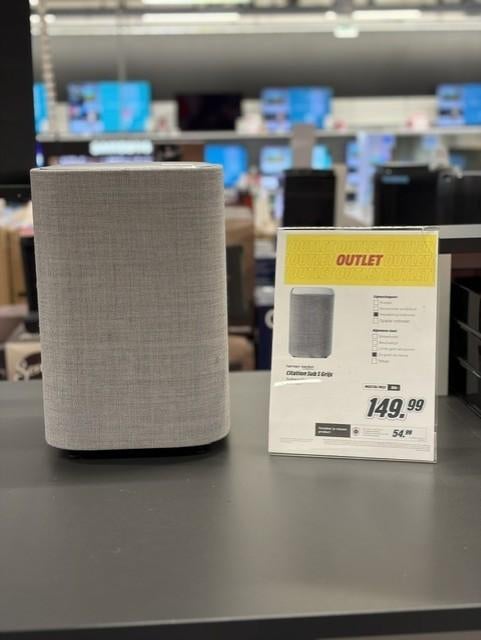 Harman Kardon Citation Sub s Grijs, Subwoofer, Zo goed als nieuw, 120 watt of meer, Ophalen