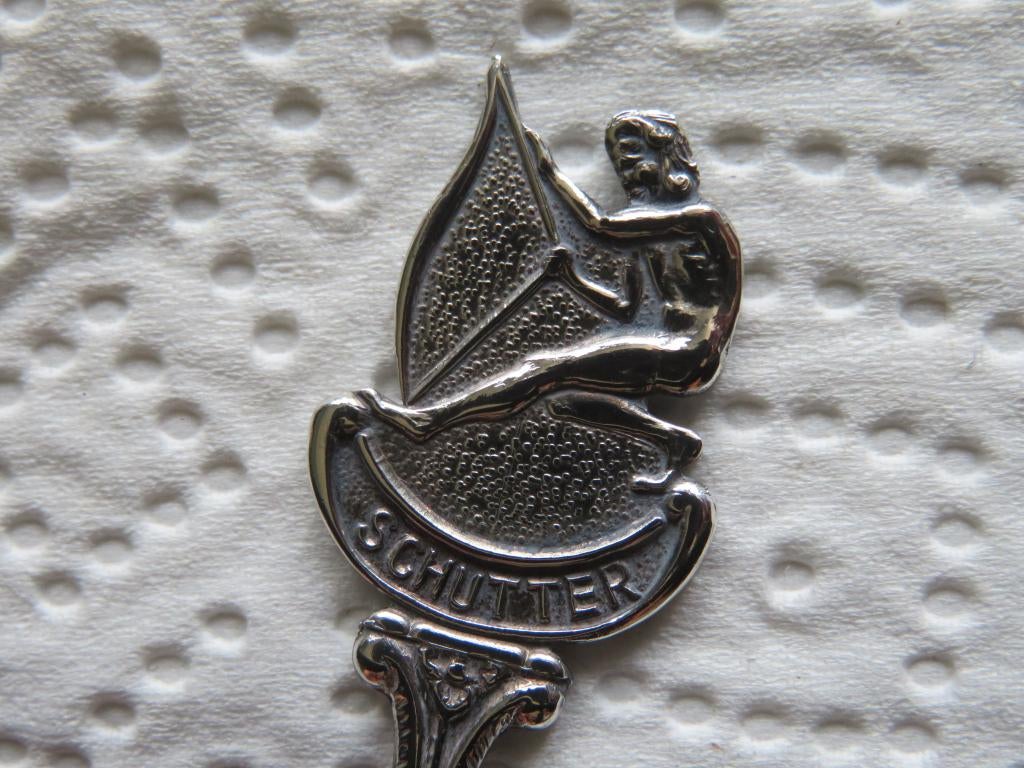 Verzilverd Lepeltje Sterrenbeeld Boogschutter / Schutter, Overige materialen, Verzenden, Verzilverd, Zo goed als nieuw