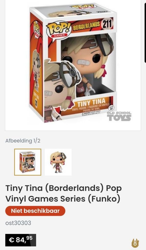 Tiny Tina (Borderlands) Pop Vinyl Games Series Funko, Ophalen, Nieuw