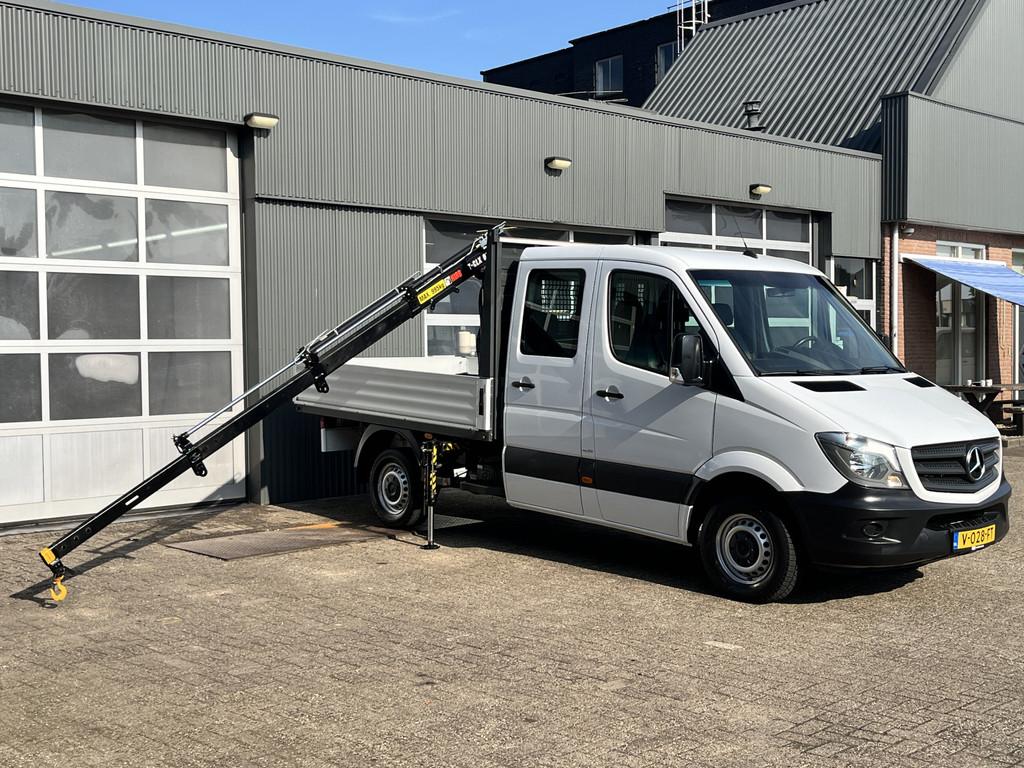 Mercedes-Benz Sprinter 311 2.2 CDI 366 DC Hiab 018T Laadkraa, Auto's, Bestelauto's, Gebruikt, 4 cilinders, Wit, Bedrijf