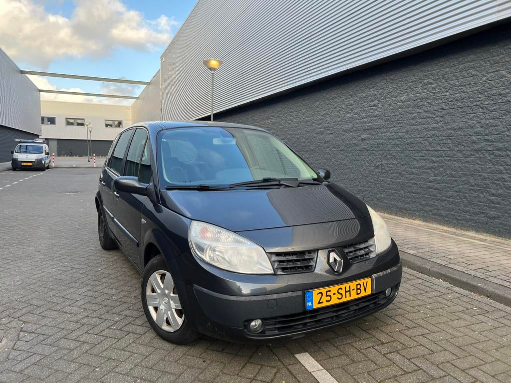 Renault Scénic 1.6 16V Business AUTOMAAT 2006 Grijs 5DRS, Auto's, 1345 kg, Stof, Lichtsensor, Beige