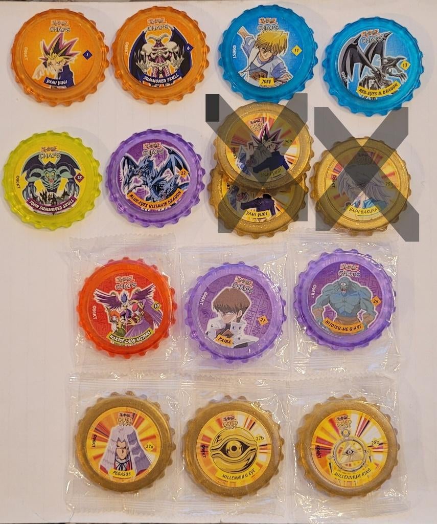 YU-GI-OH CHAPS, 13 stuks, Verzamelen, Flippo's, Ophalen of Verzenden, Spiek, Losse flippo's
