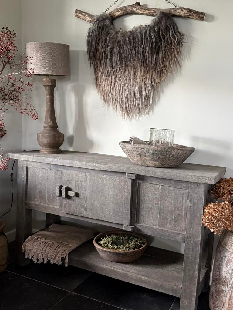 Wandtafel / side table met onderplank OLD BARN, Huis en Inrichting, Kasten | Dressoirs, Ophalen, Met deur(en), 100 tot 150 cm