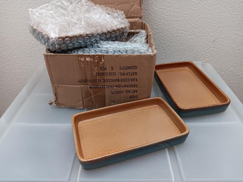 nieuwe schalen merk "glaze" in de kleur beige/blauw, Ophalen, Overige materialen, Nieuw, Schaal of Schalen