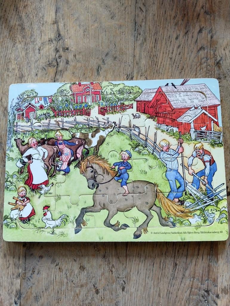 Diverse puzzels: o.a. boerderij, Katrien en Roodkapje, Ophalen, 2 tot 4 jaar, Gebruikt, 10 tot 50 stukjes